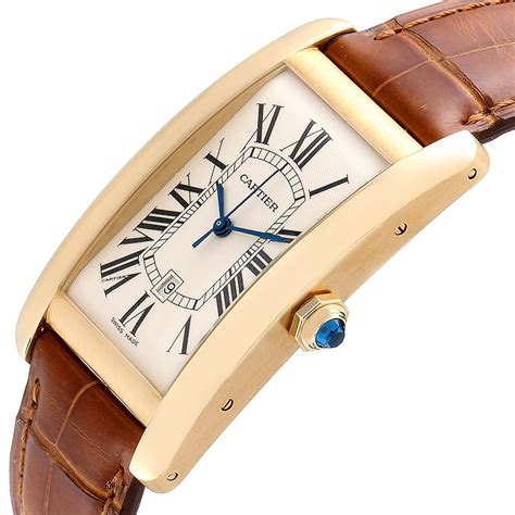 cartier mens american tank watch